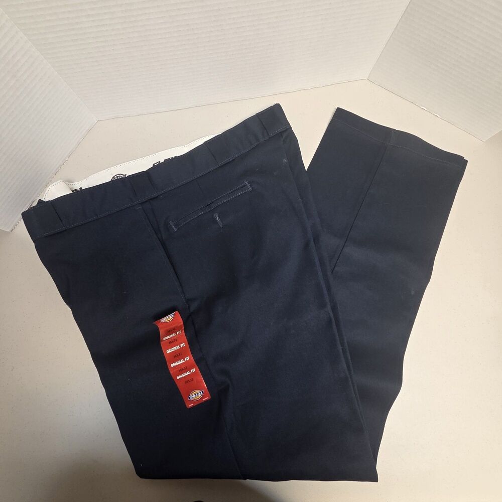 Dickies 874 Flex Original Fit Men 38x32 Navy  Work Pants Cotton Polyester NEW